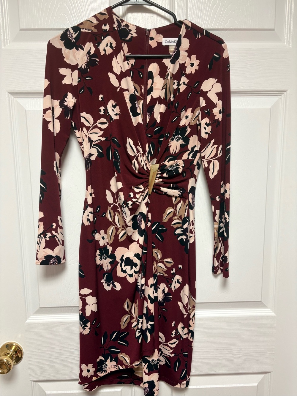 Calvin Klein Faux Wrap Floral Dress